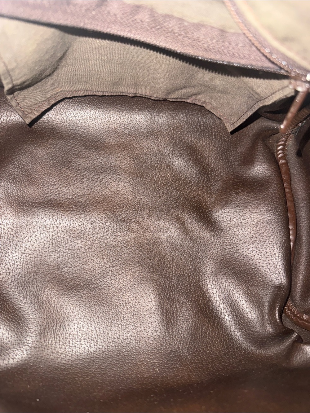 Vintage Longchamp Brown and Gold Monogram Satchel Bag with Long Wallet-GUC!! - Picture 14 of 15